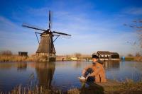 Mr LEE Matthew Sherray at the Kinderdijk, one of the most famous attractions in the Netherlands